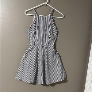 Asymmetrical Black and White Dress with Modern Flair